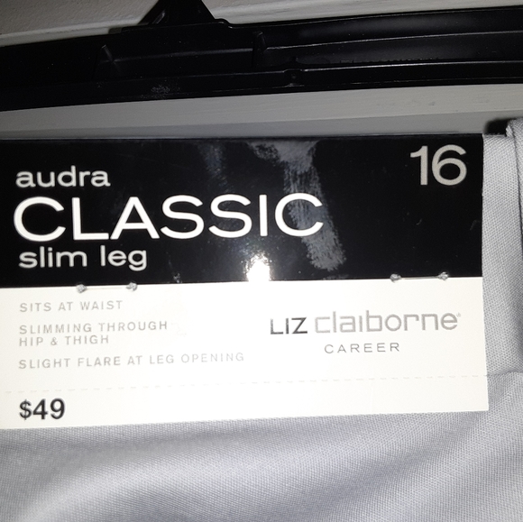 Claiborne casual pants size 16 Grey - Picture 5 of 5